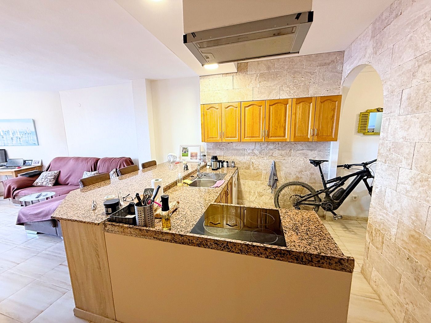 Appartement central avec vue sur la mer et terrasse