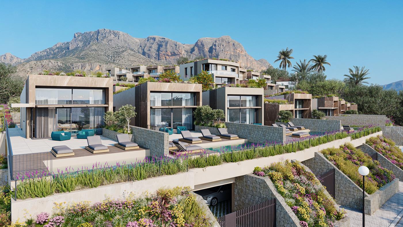 Neue Villen in La Nucía mit Blick auf das Meer und die Berge!