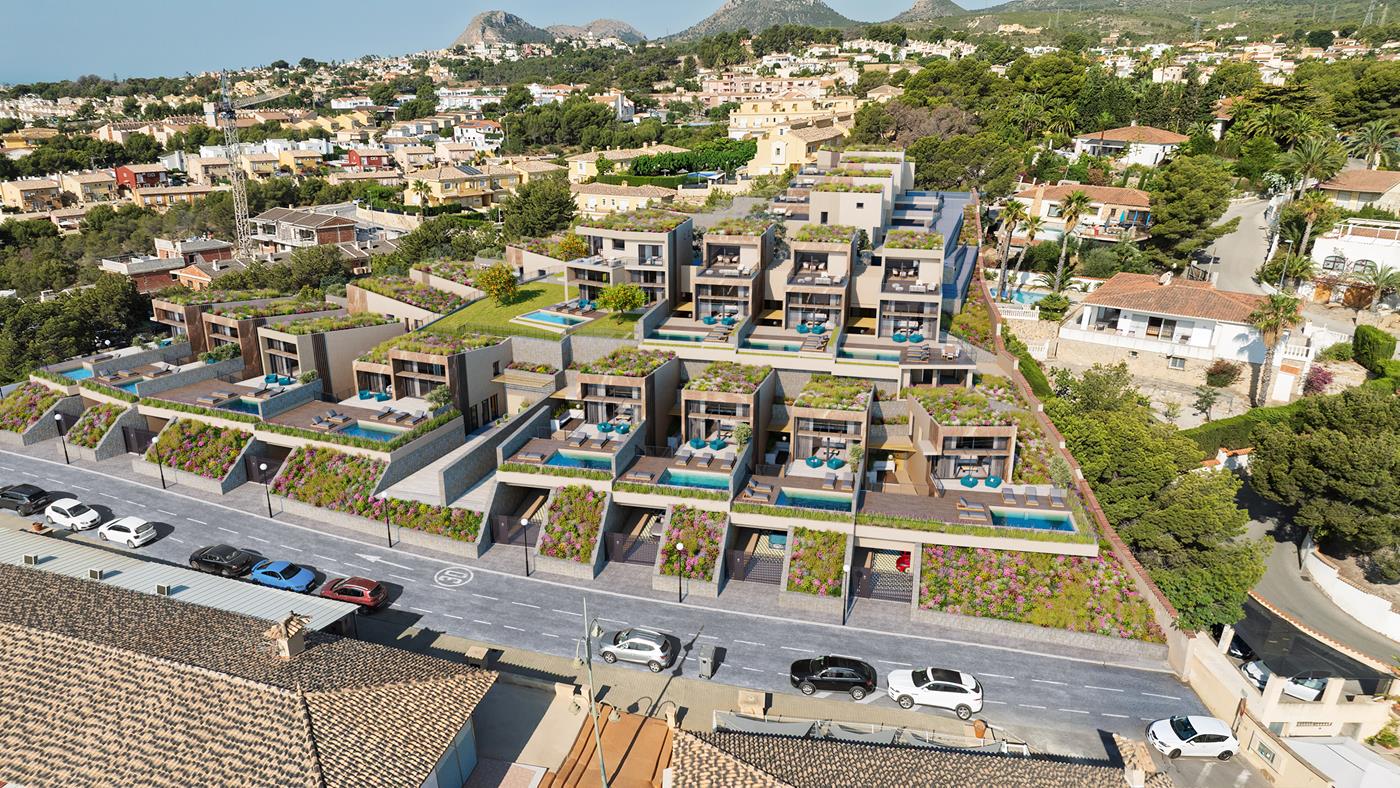 Neue Villen in La Nucía mit Blick auf das Meer und die Berge!
