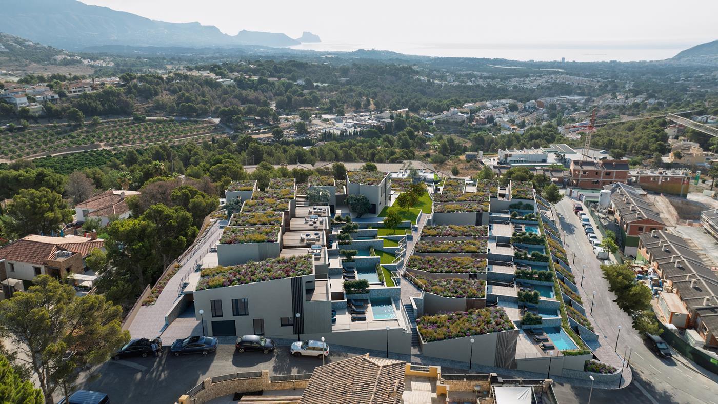 Neue Villen in La Nucía mit Blick auf das Meer und die Berge!