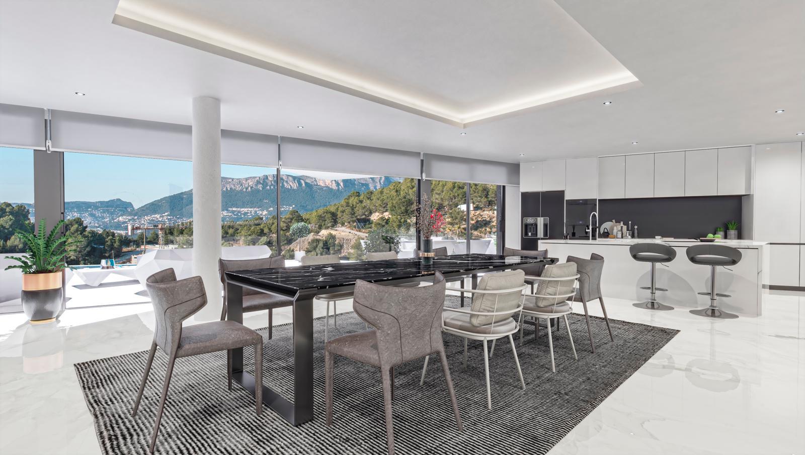 ¡Villa de estilo Moderno con vistas panorámicas al mar en Benissa!