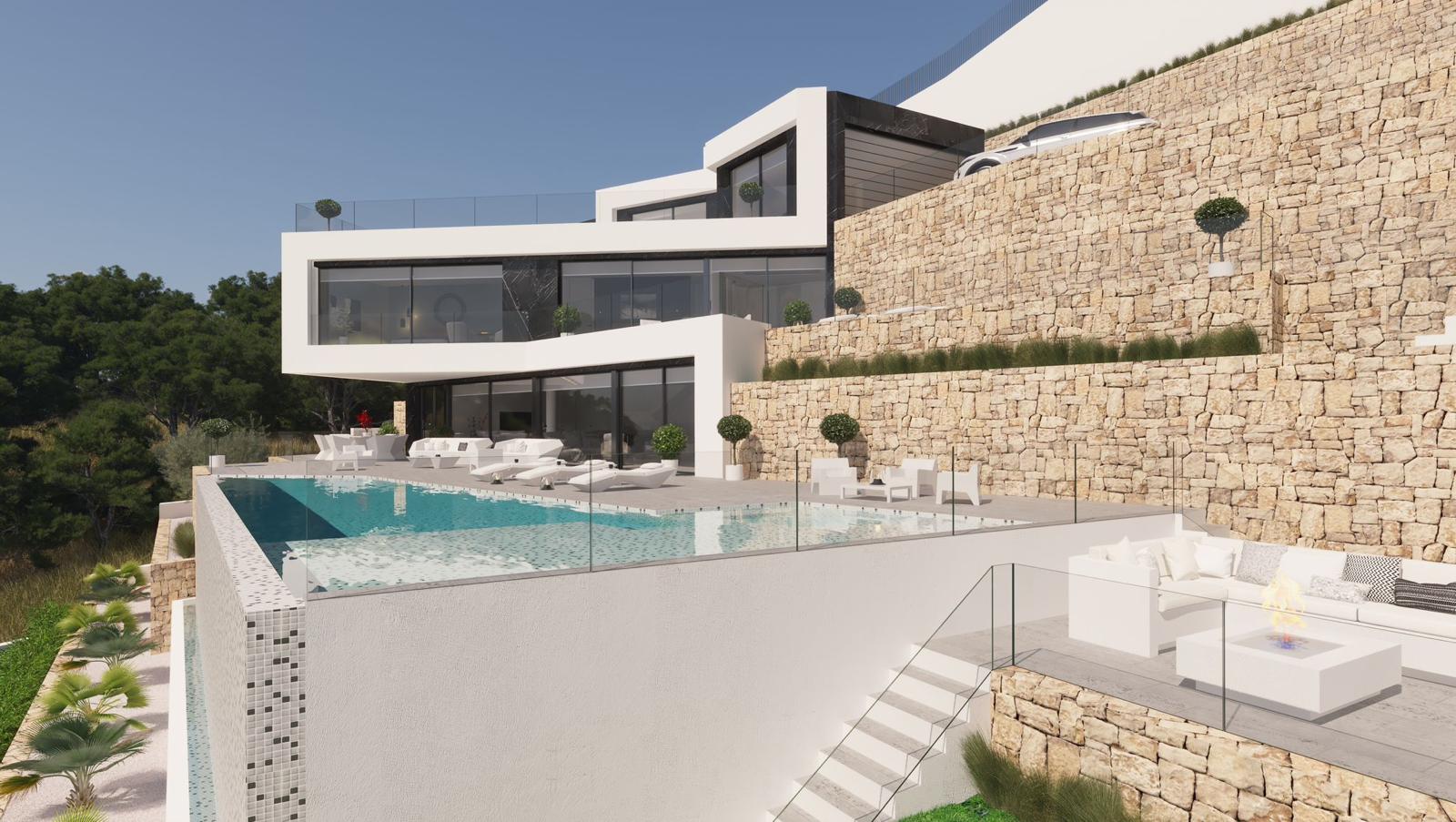 ¡Villa de estilo Moderno con vistas panorámicas al mar en Benissa!