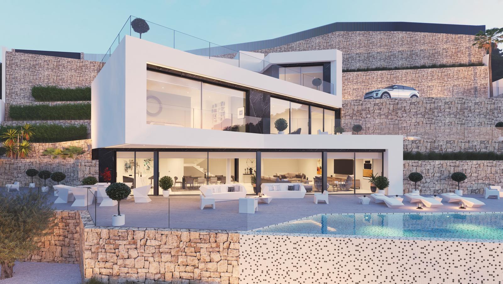 ¡Villa de estilo Moderno con vistas panorámicas al mar en Benissa!