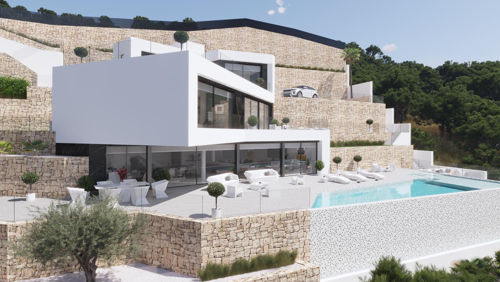¡Villa de estilo Moderno con vistas panorámicas al mar en Benissa!