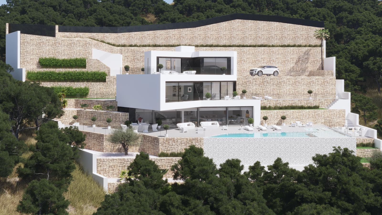 ¡Villa de estilo Moderno con vistas panorámicas al mar en Benissa!