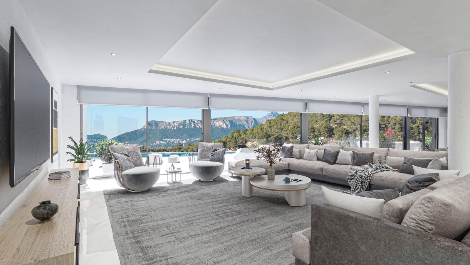 ¡Villa de estilo Moderno con vistas panorámicas al mar en Benissa!