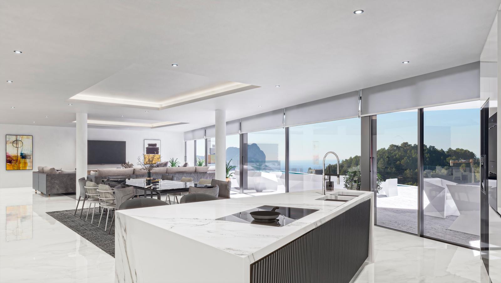 ¡Villa de estilo Moderno con vistas panorámicas al mar en Benissa!