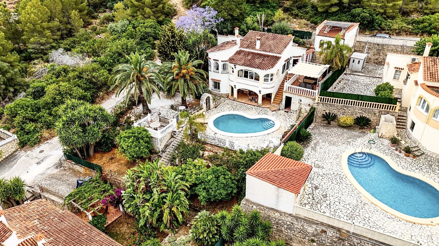 Villa con unas vistas impresionantes al mar y a las montañas en Denia