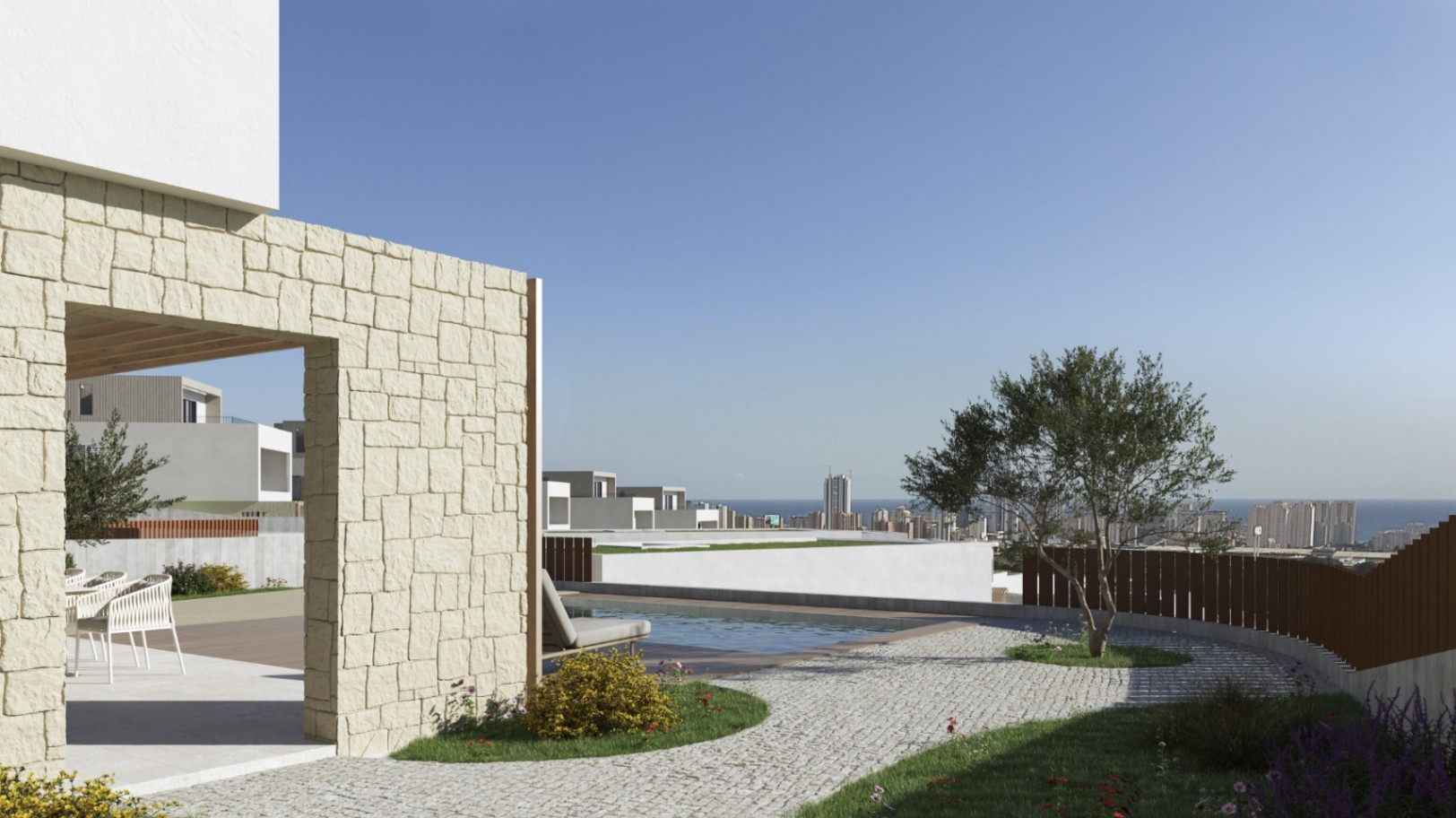 Nieuwe villa's in Finestrat met uitzicht op zee
