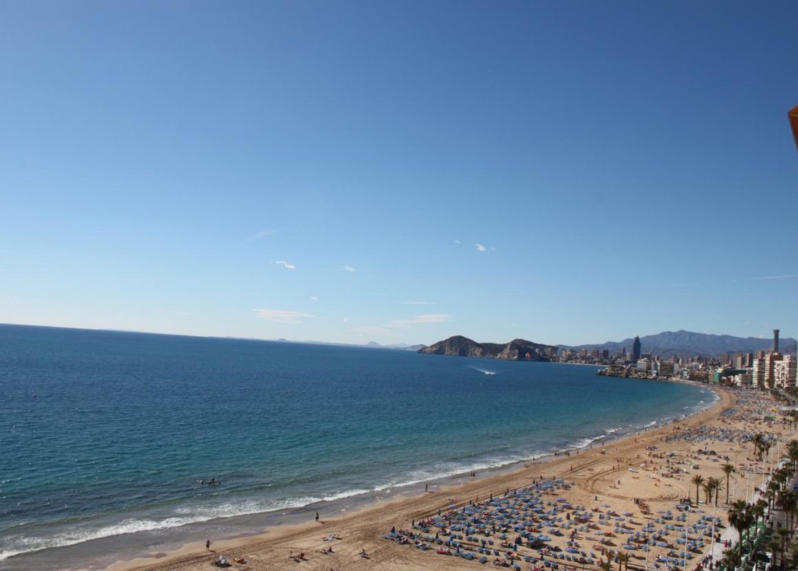 A place on the beach of Levante, Benidorm.