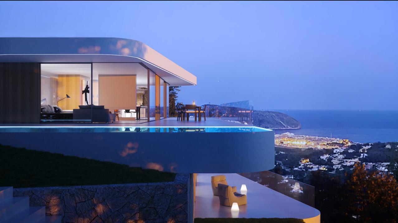 Villa en Moraira con hermosa vista al mar