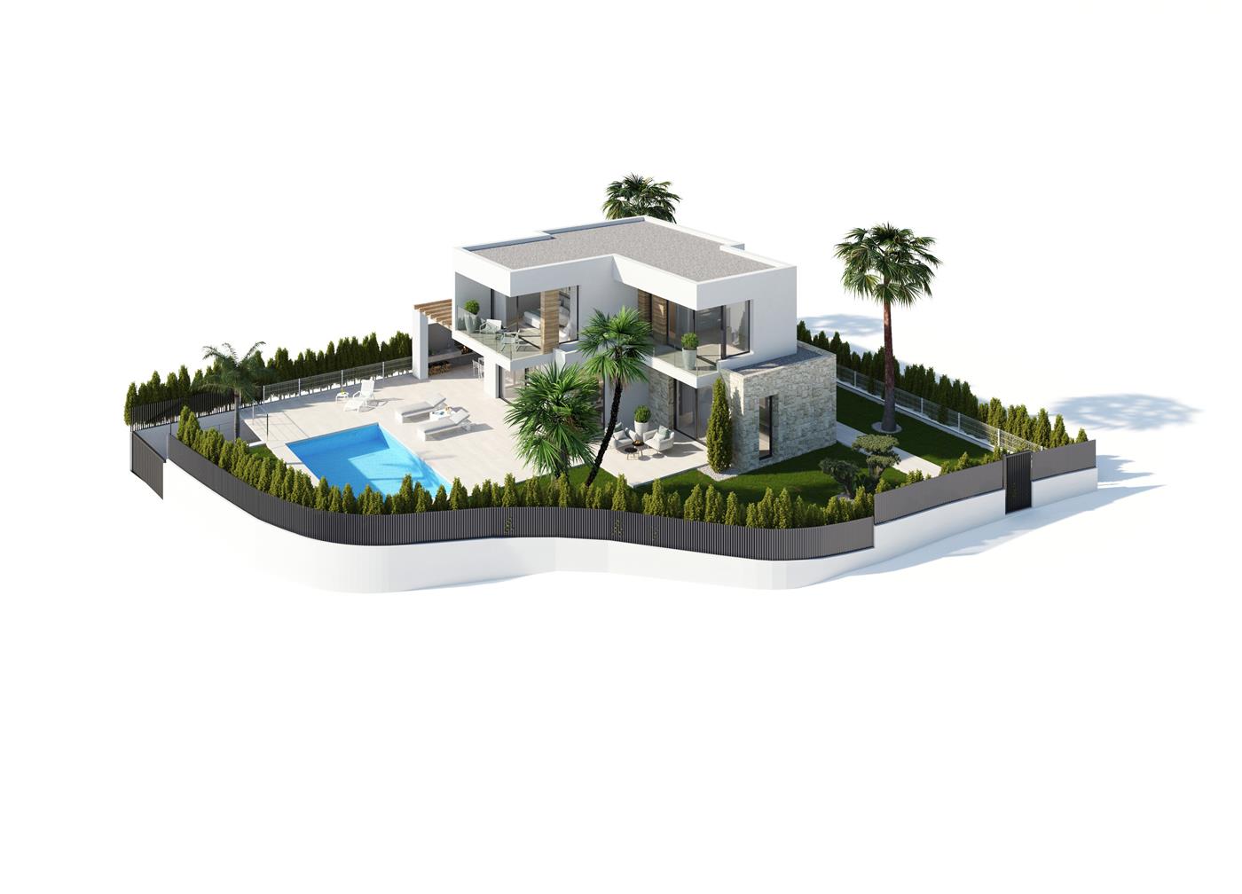 Luxury villas with sea views in Finestrat