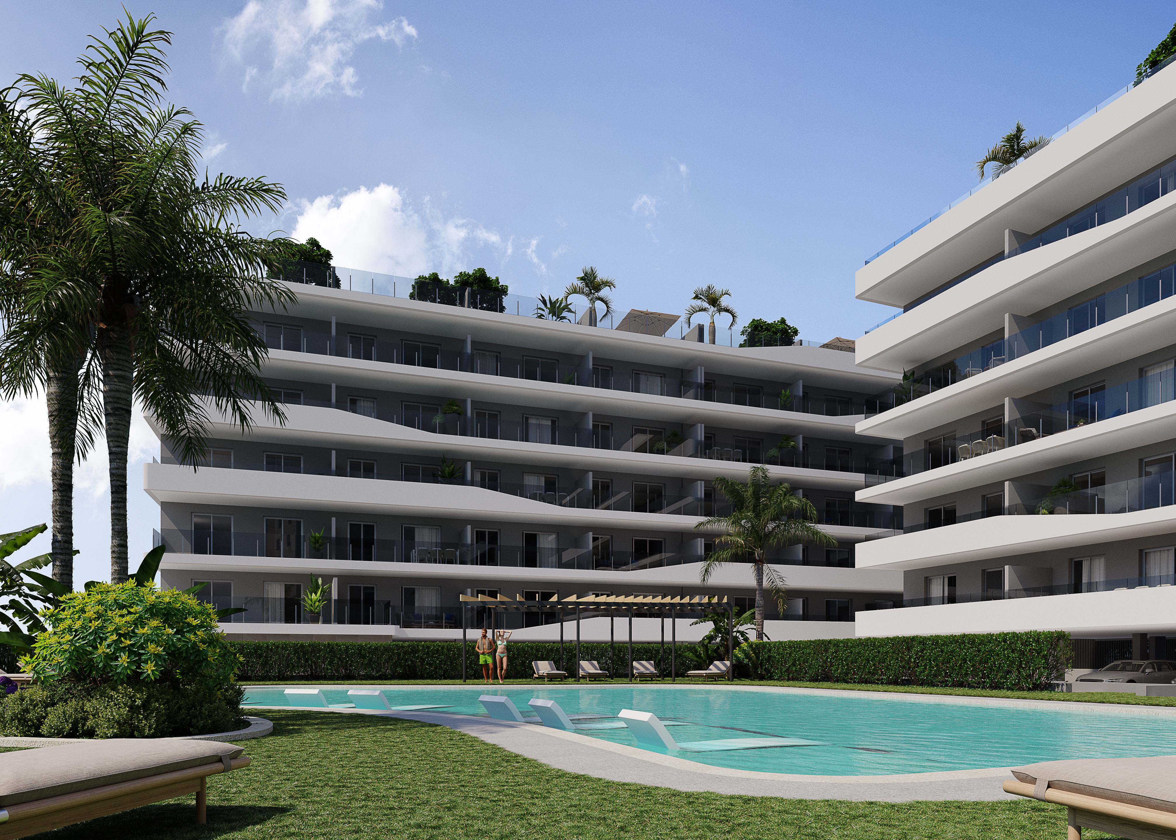 Nouveaux appartements à Santo Polo à 100 mètres de la plage